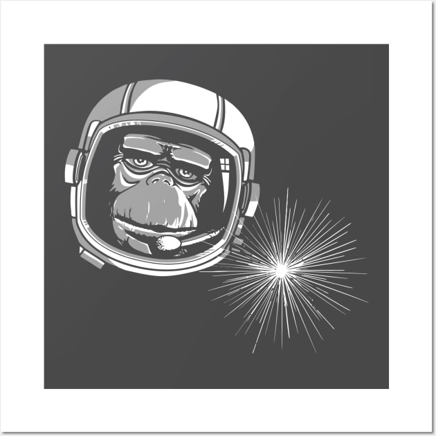 Astronaut Ape Wall Art by primate